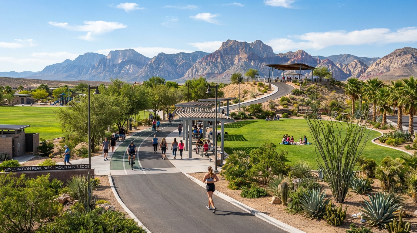 Las Vegas Valley regional park with walking trails and open space