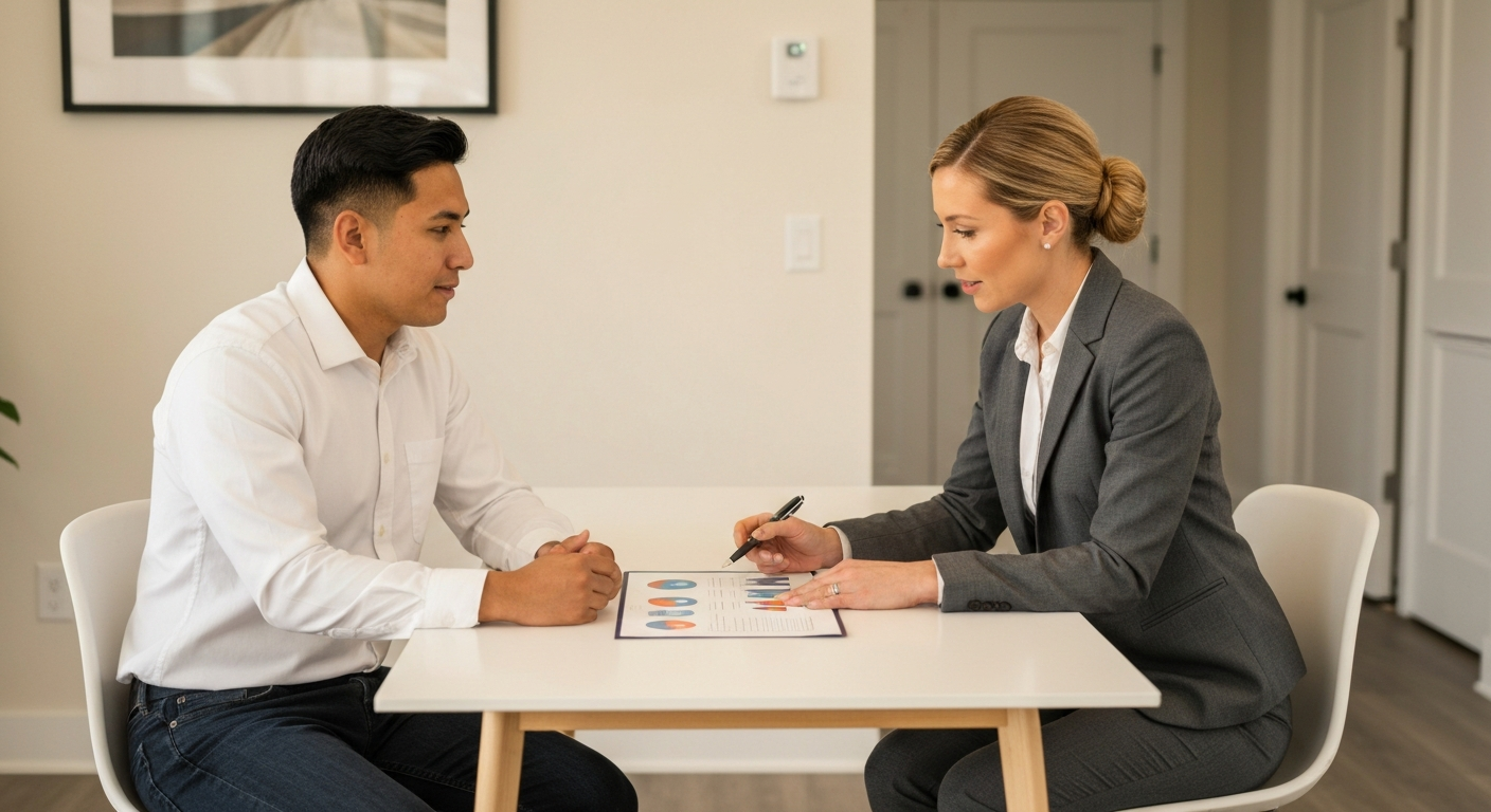 Las Vegas homeowner reviewing expired listing strategy with Realtor