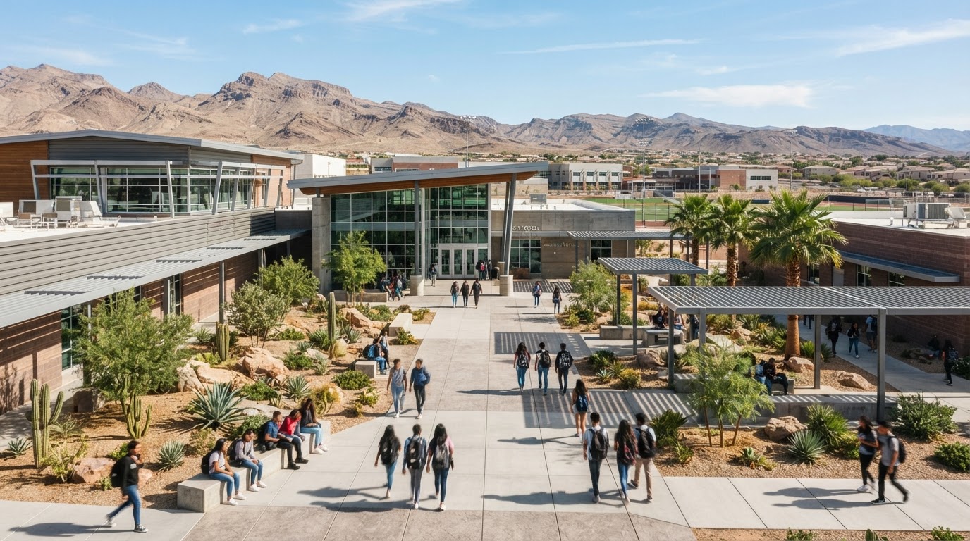 Illustrative education and school campus environment in Henderson Las Vegas
