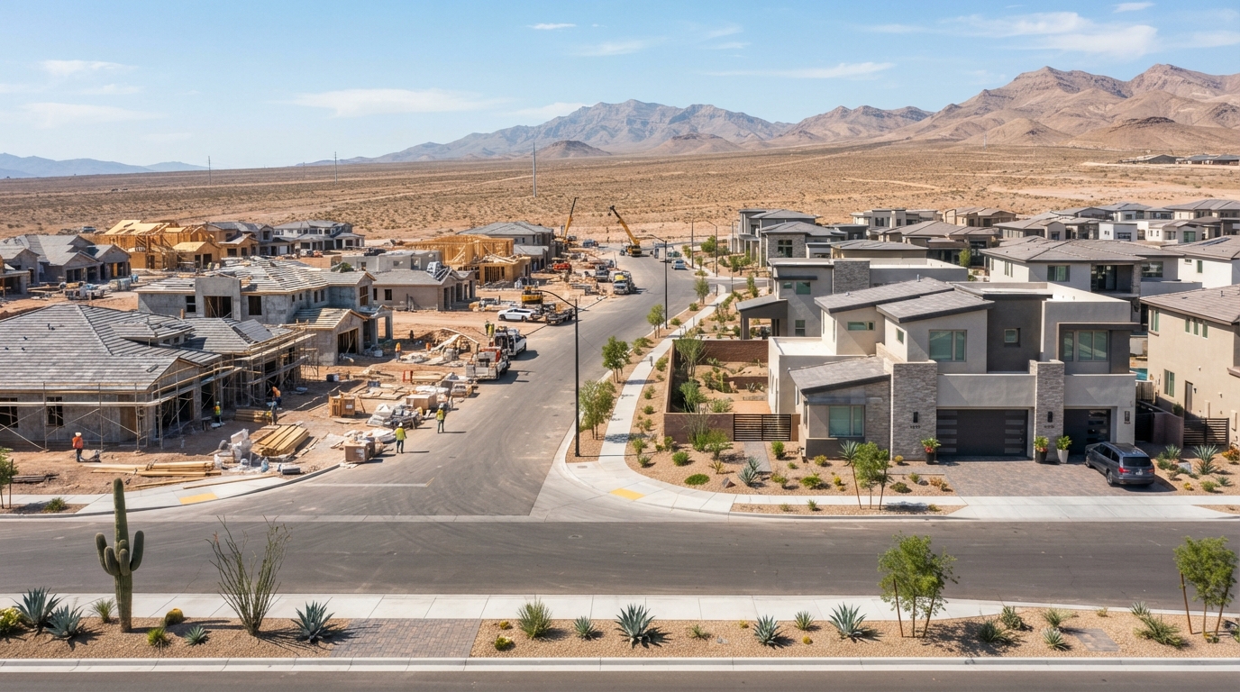 New residential construction and development in North Las Vegas
