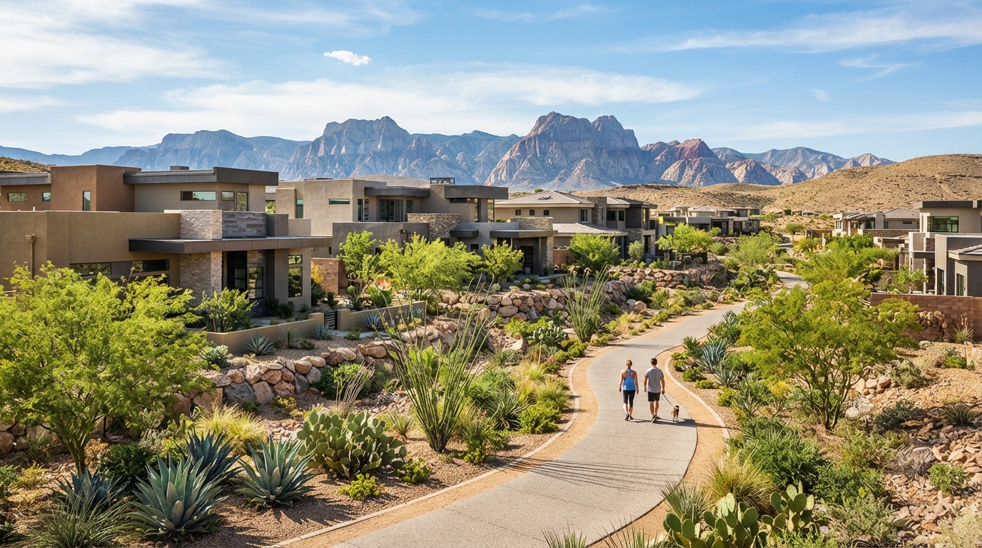 Illustrative northwest Las Vegas master-planned community environment