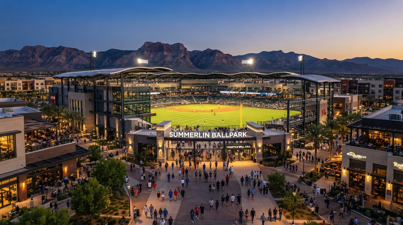 Illustrative sports and entertainment setting in Summerlin Las Vegas