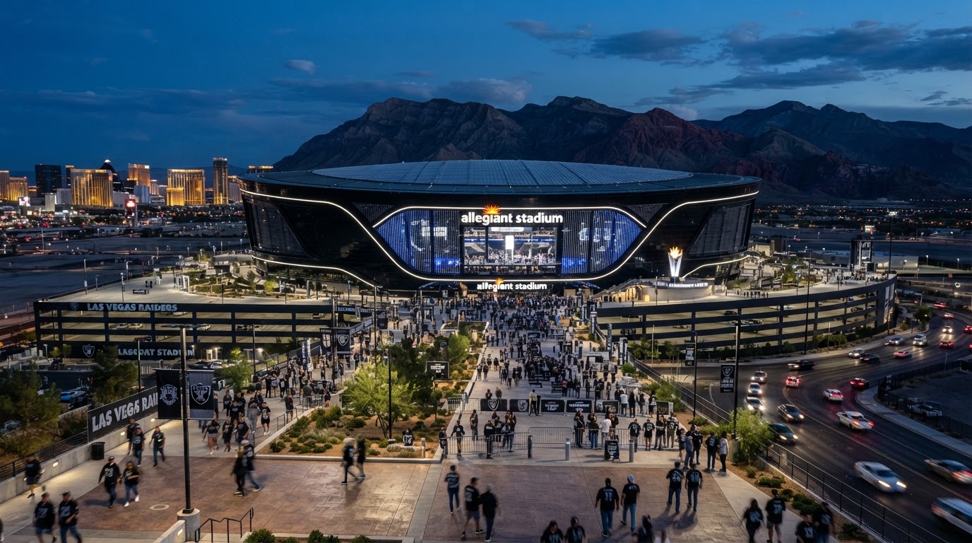 Las Vegas sports and entertainment venue with stadium architecture