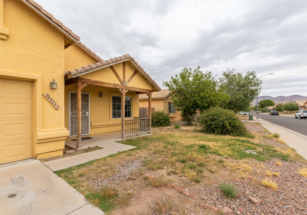 Las Vegas property needing repairs before a sale.