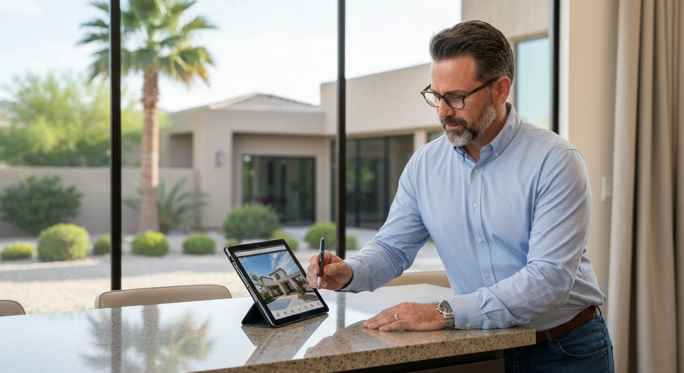 Homeowner reviewing pricing strategy