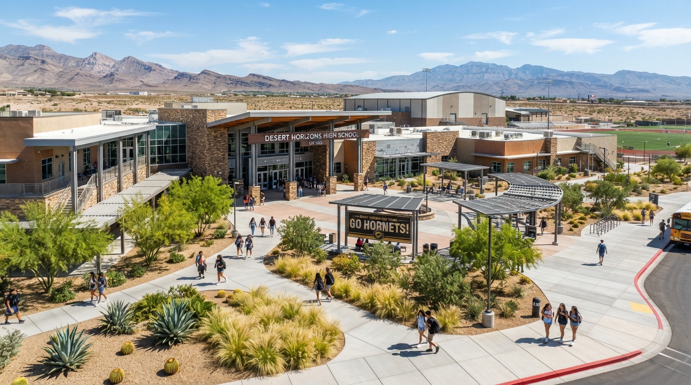 North Las Vegas educational campus environment with academic architecture