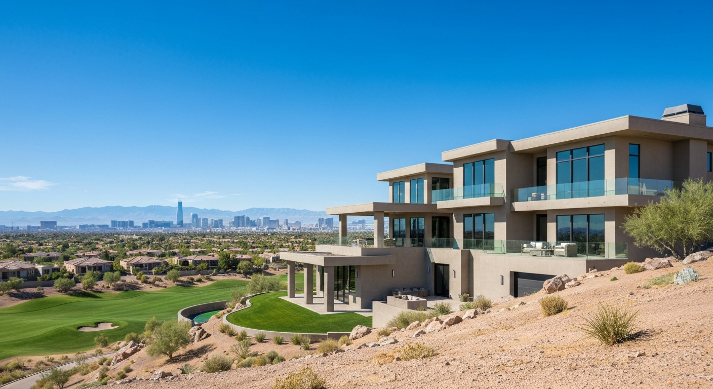 Luxury Hillside Estate in MacDonald Highlands Henderson NV