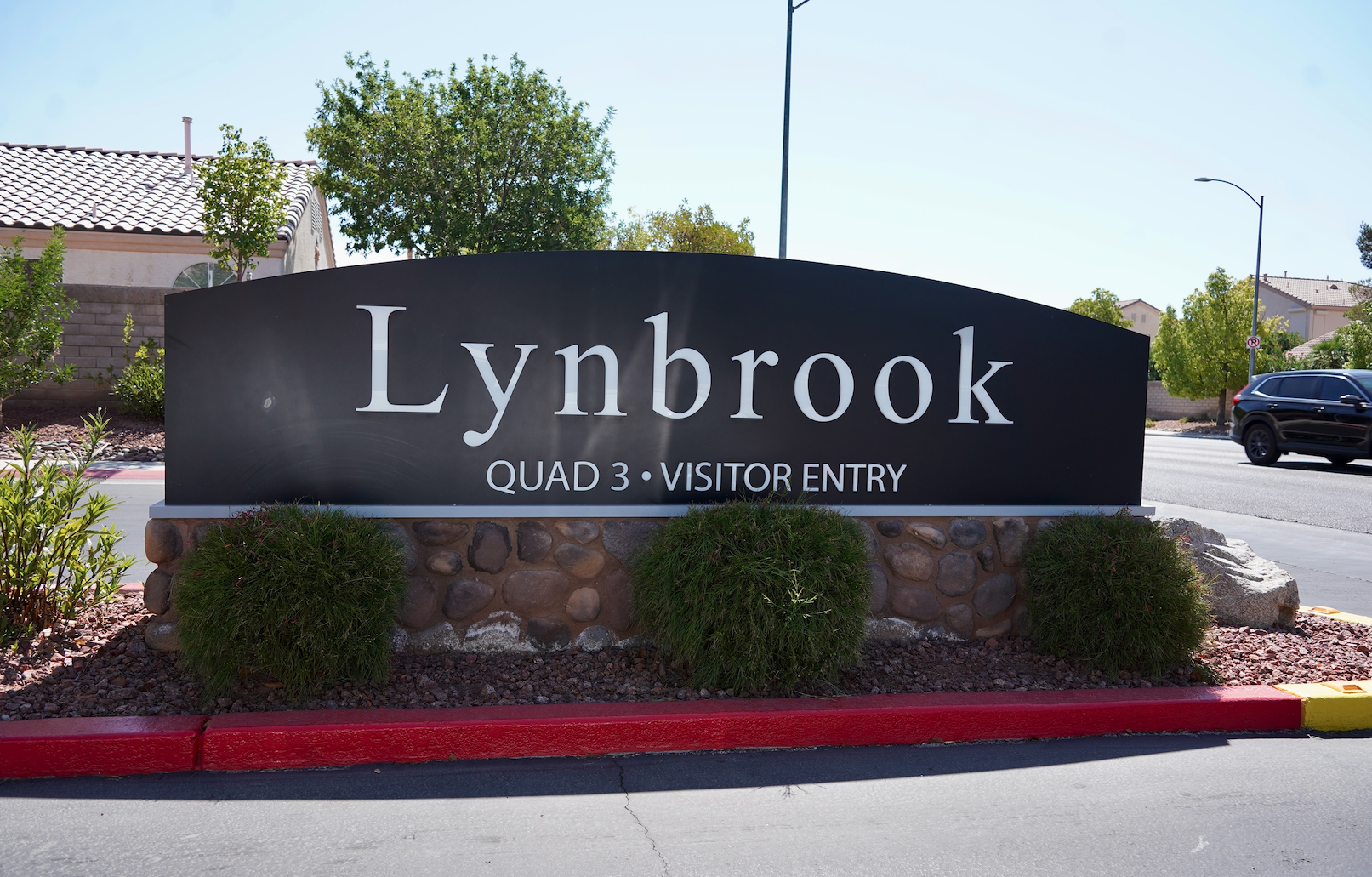 Lynbrook community gated entry sign in Northwest Las Vegas