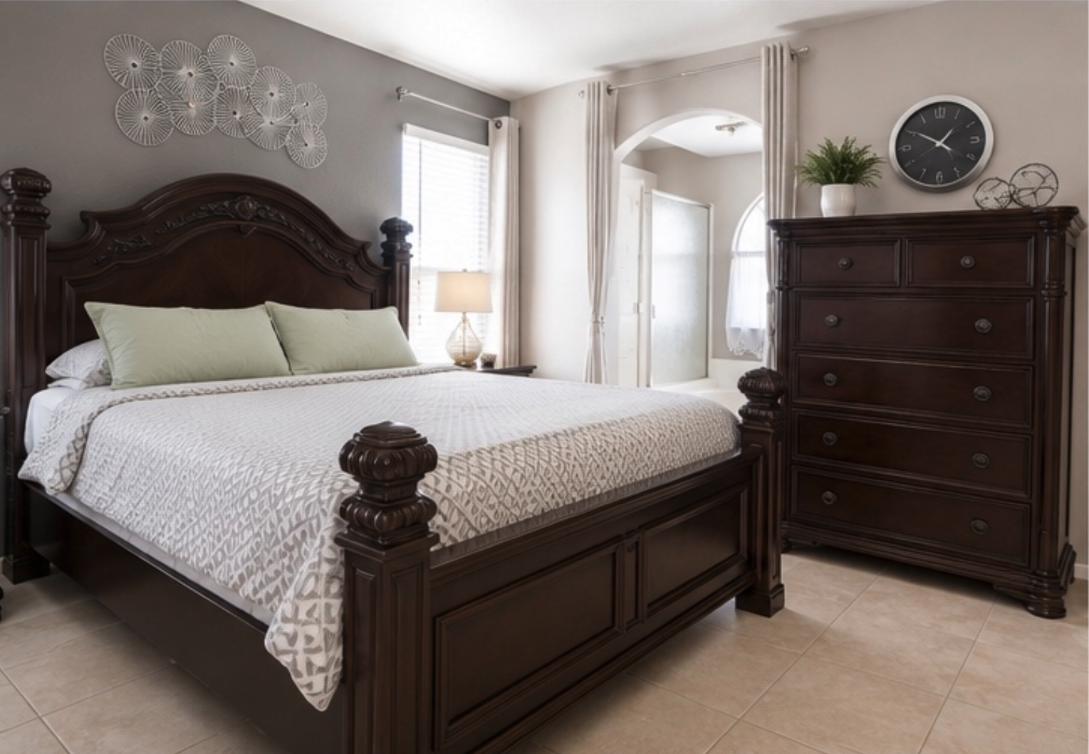 Primary bedroom suite at 7642 Plunging Falls Drive
