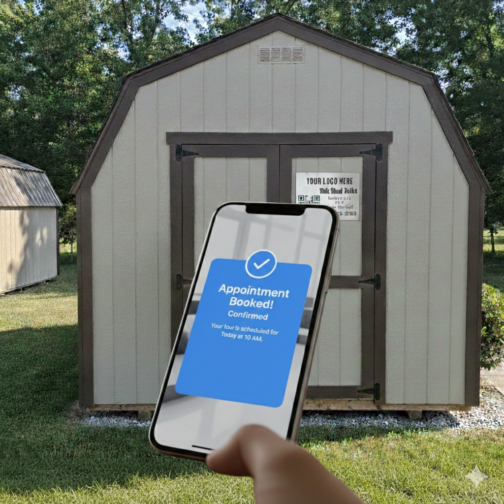 Lydia the Talking Shed AI brand persona by Jerzoda LLC, We Make Signs Talk