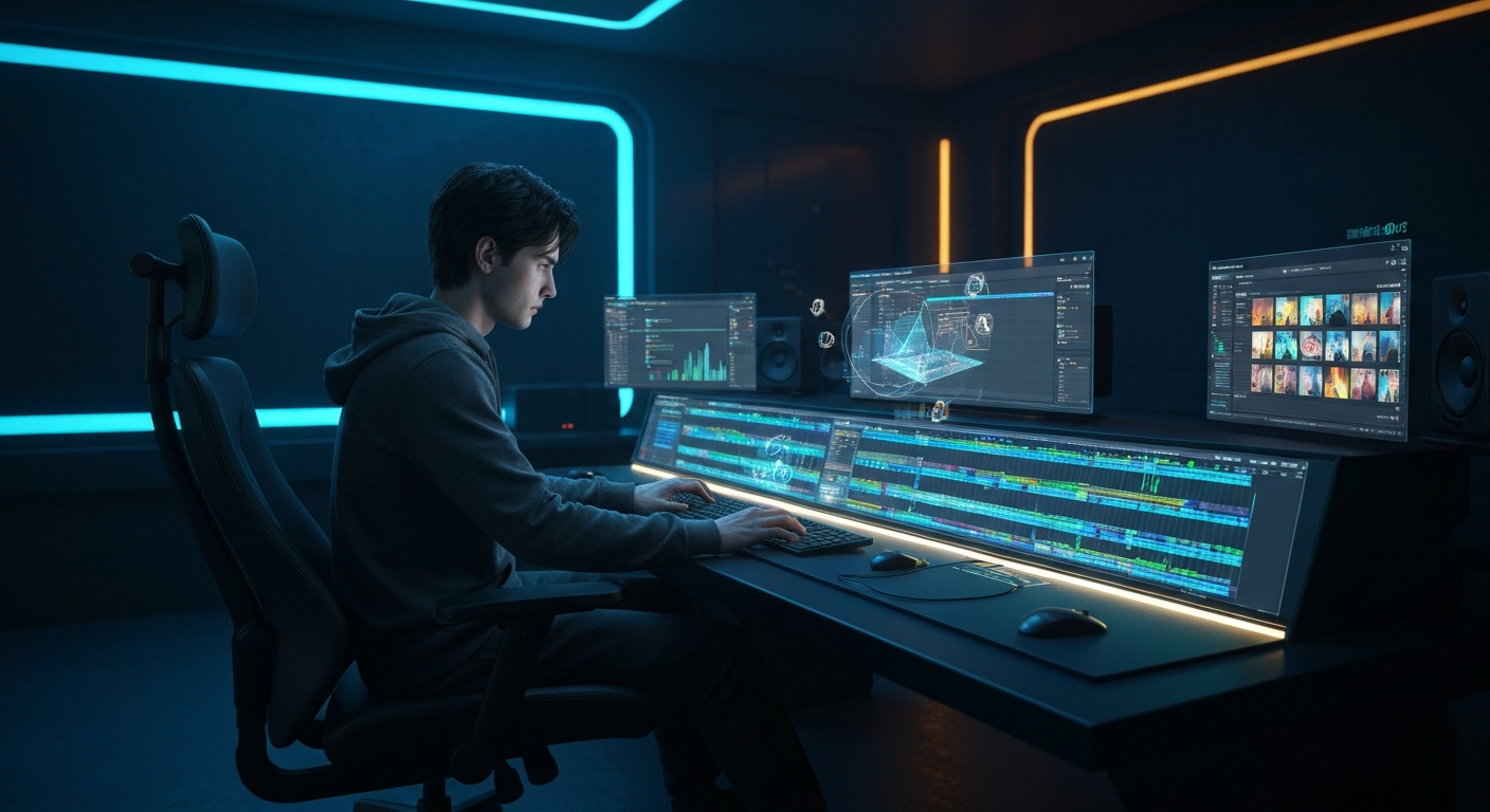 Lighting and editing bay