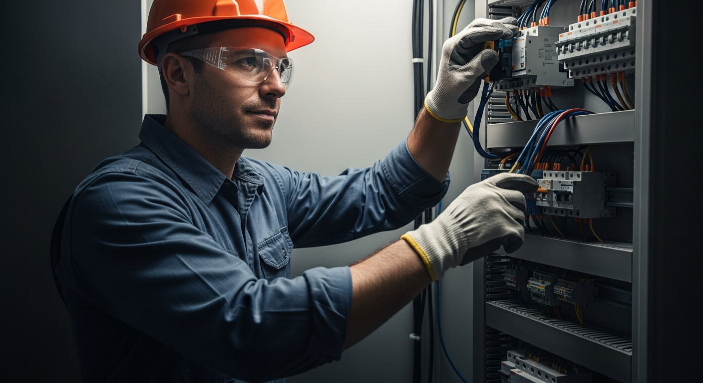 Electrician working