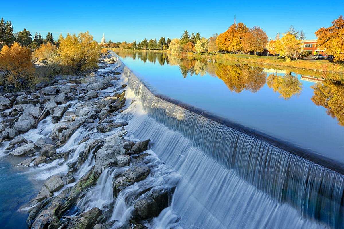 Idaho Falls River Walk along the Snake River
