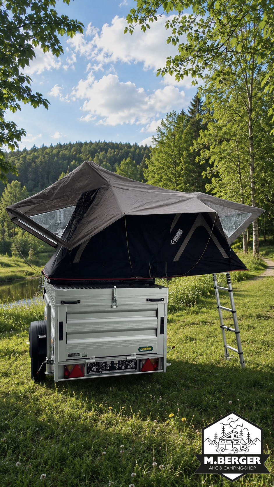 Deckelanhänger mit Dachzelt Bild 5