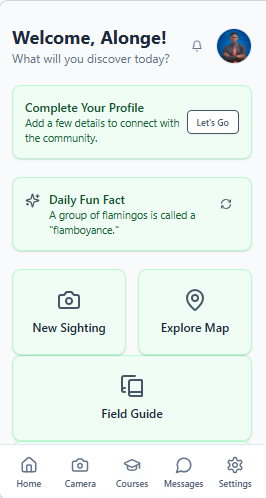 Wild Base App Interface