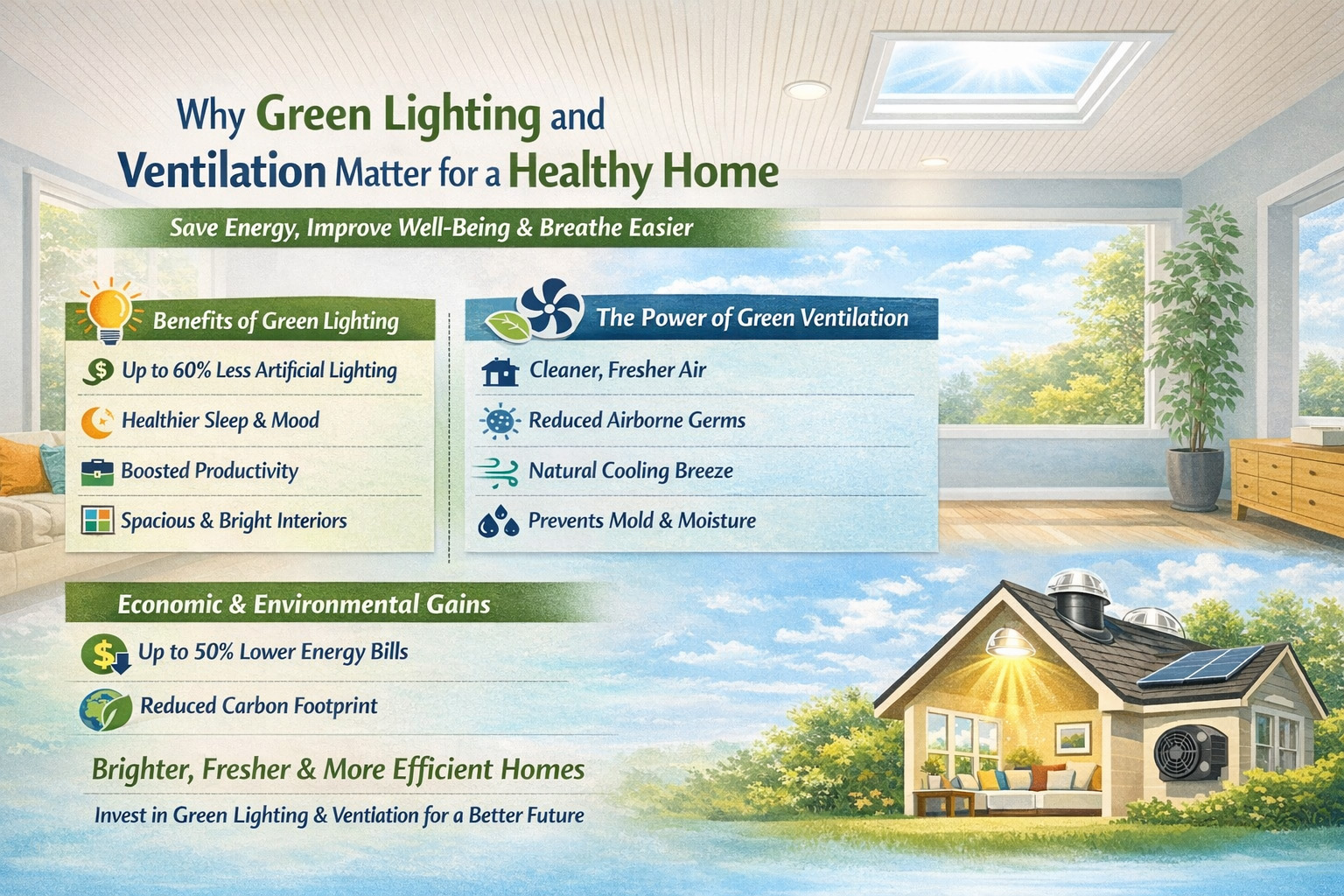 Why Green Lighting and Ventilation Matter for a Healthy Home