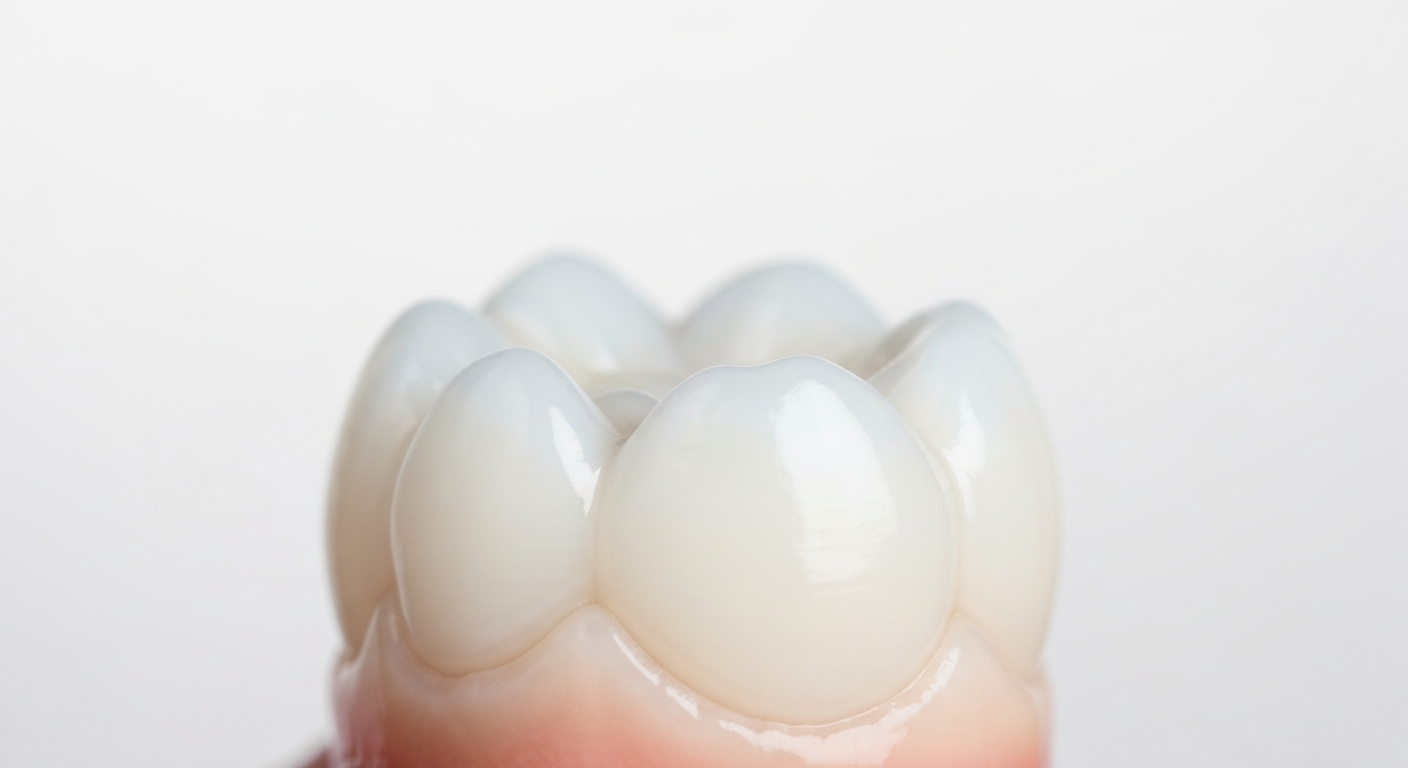 White composite tooth filling - natural tooth-coloured restoration