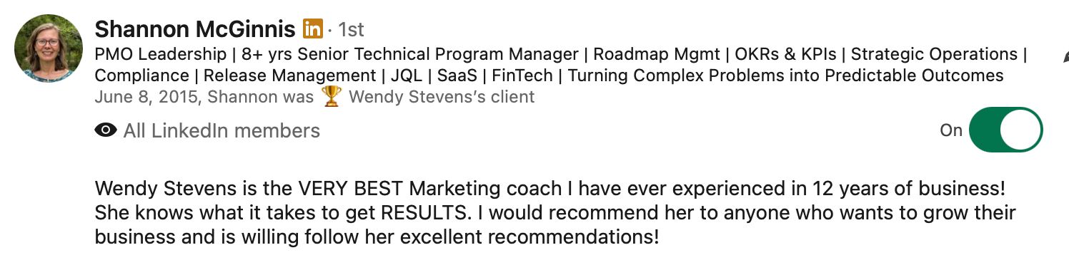 LinkedIn Recommendation 1