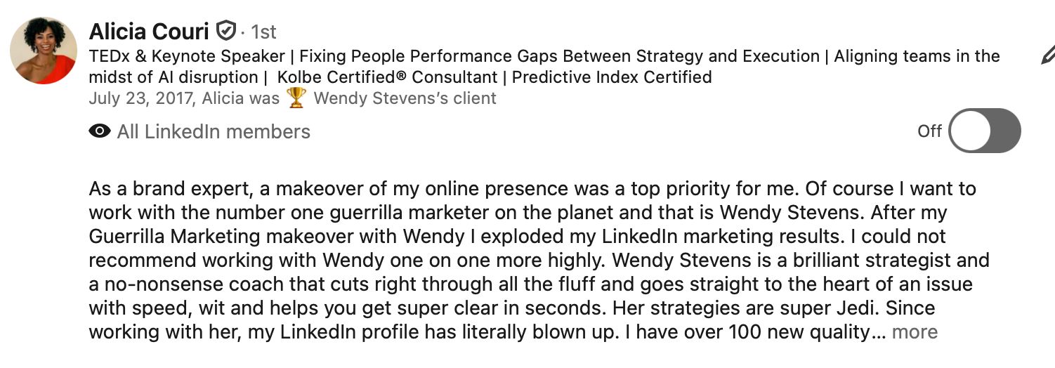 LinkedIn Recommendation 4