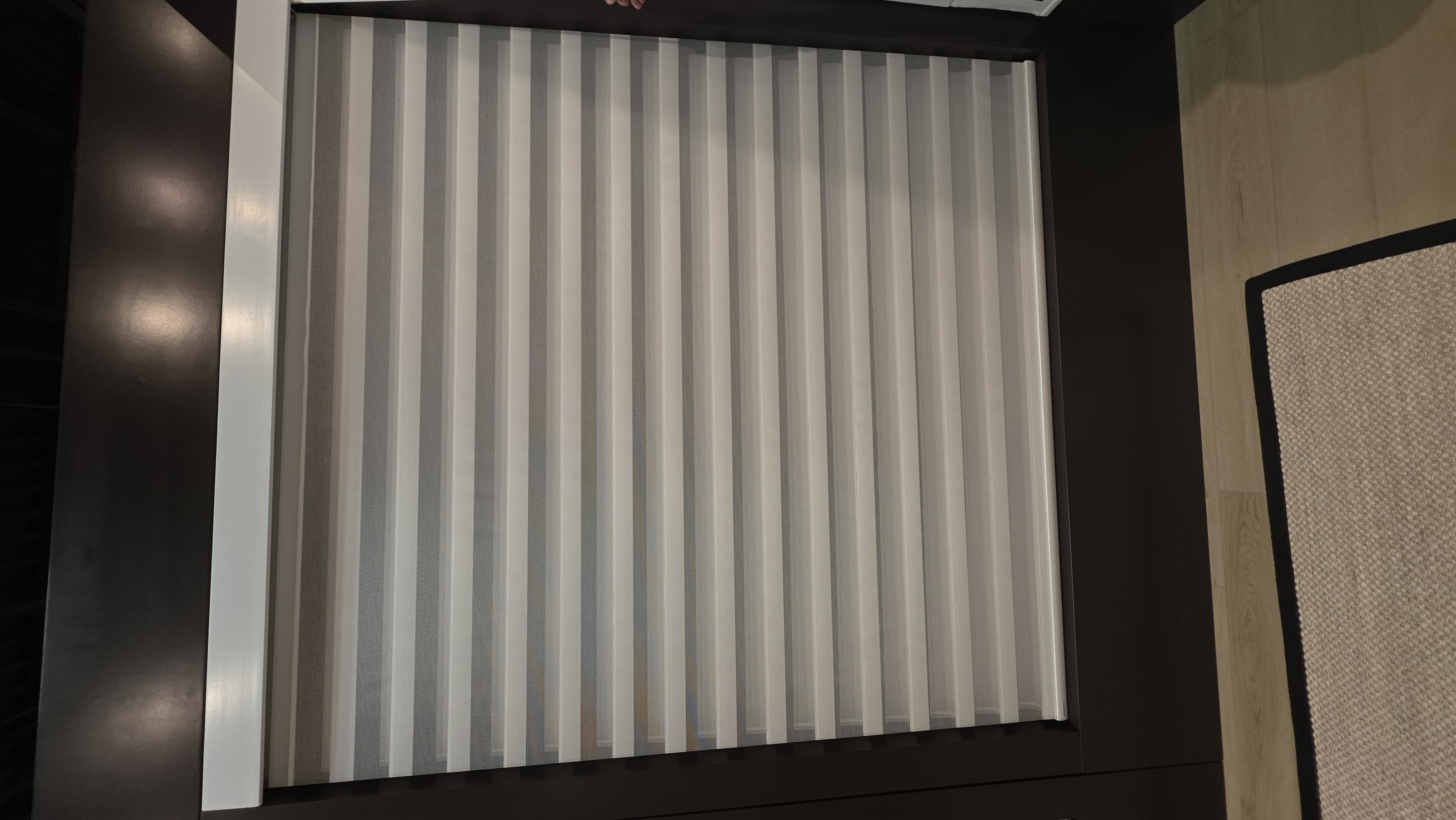 Layered Norman light-control shade at the Norman USA showroom