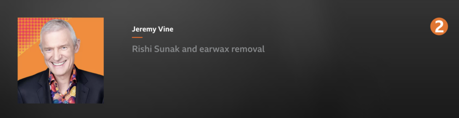 Ear Wax Removal discussion with Rishi Sunak on Jeremy Vine
