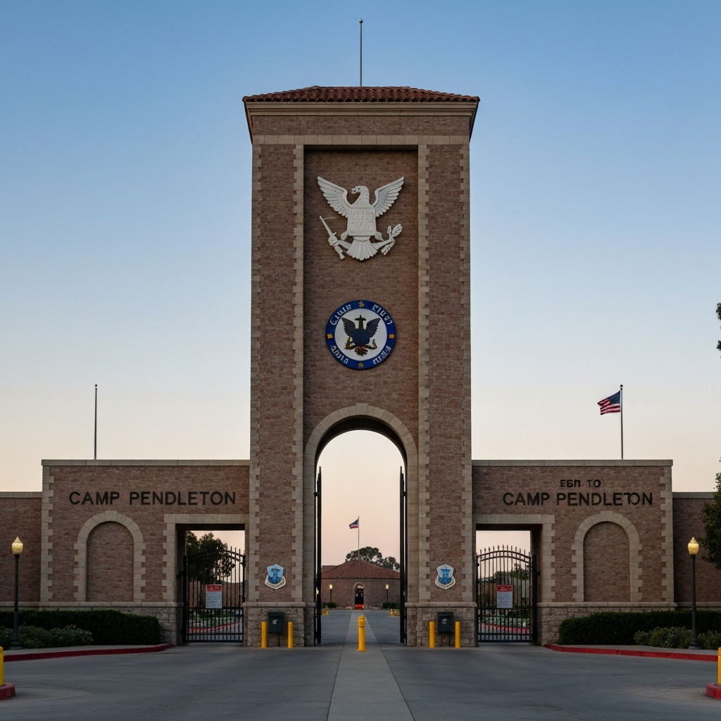 Main gate at Camp Pendleton