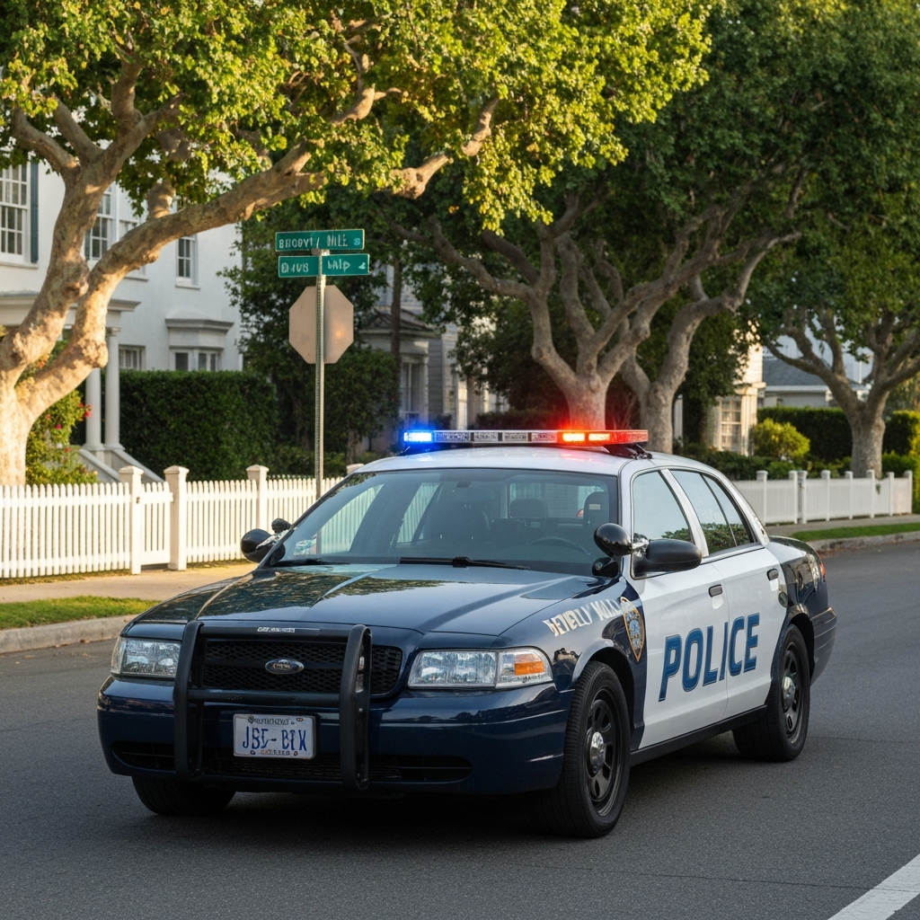 Beverly Hills police patrol car