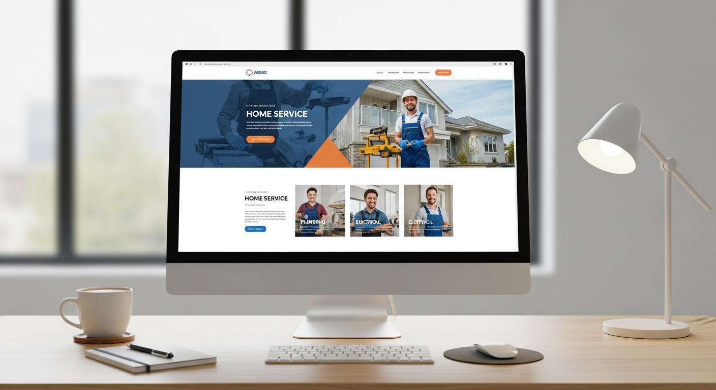 Modern website design mockup