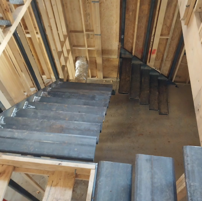Staircases in Floating Metal Treads