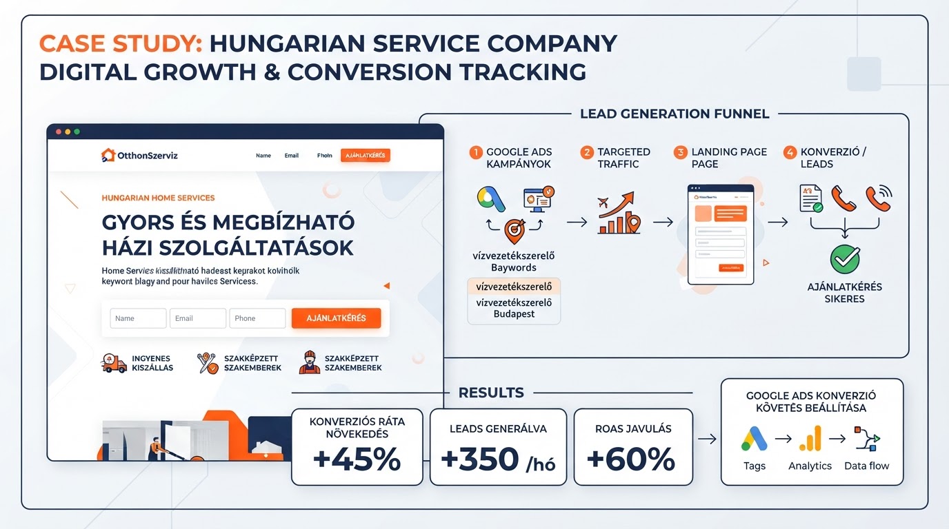 Esettanulmány: Szolgáltató cég landing page-e, ami 5xös konverziót hozott