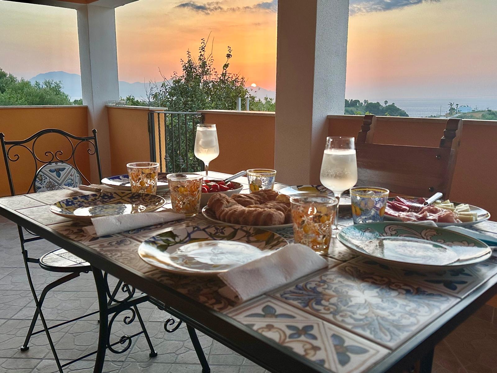 Sicilian Terrace Breakfast