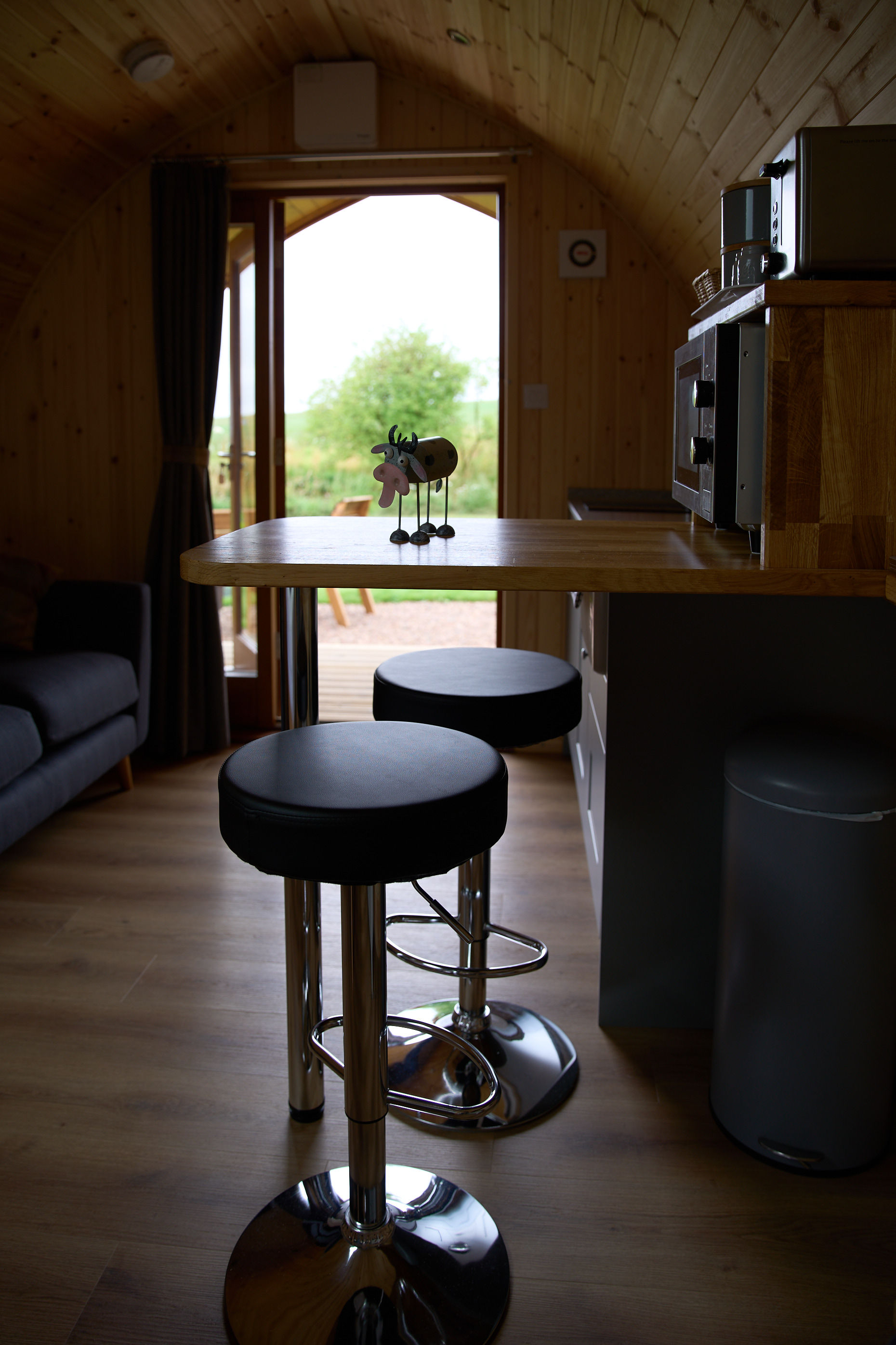 Relaxing private hot tub under the dark skies of the Scottish Borders