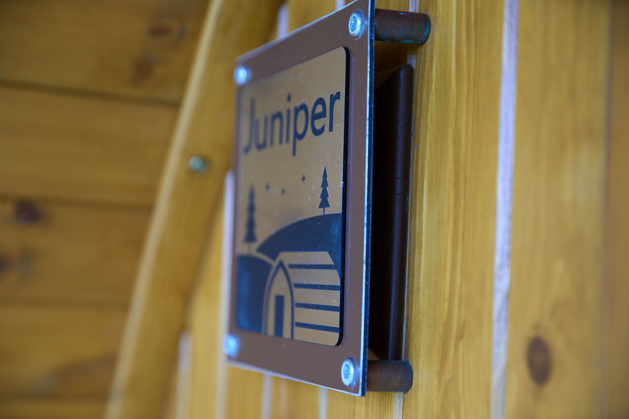 Close-up of the premium amenities provided in each glamping pod