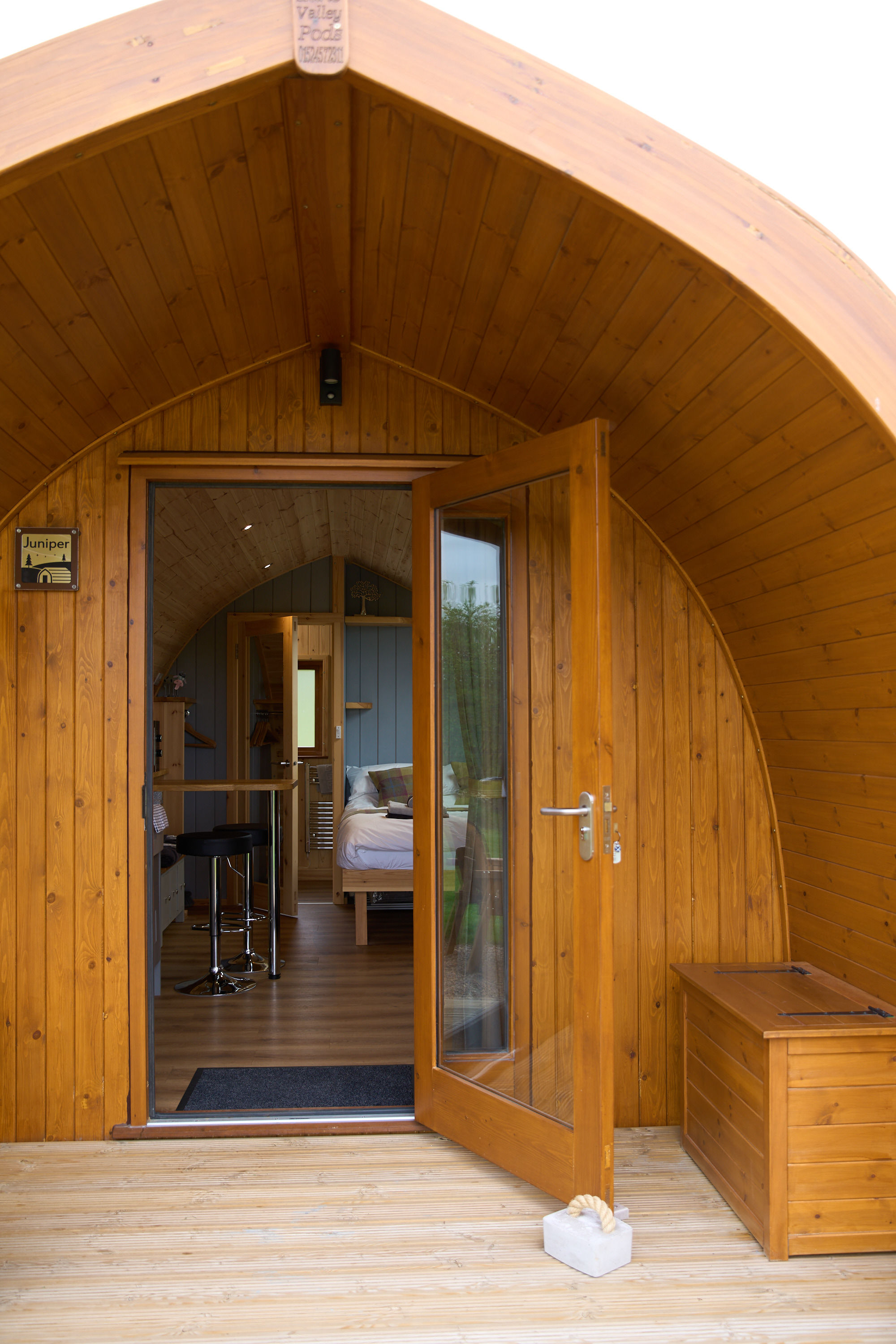 Standard luxury pod offering a peaceful countryside escape