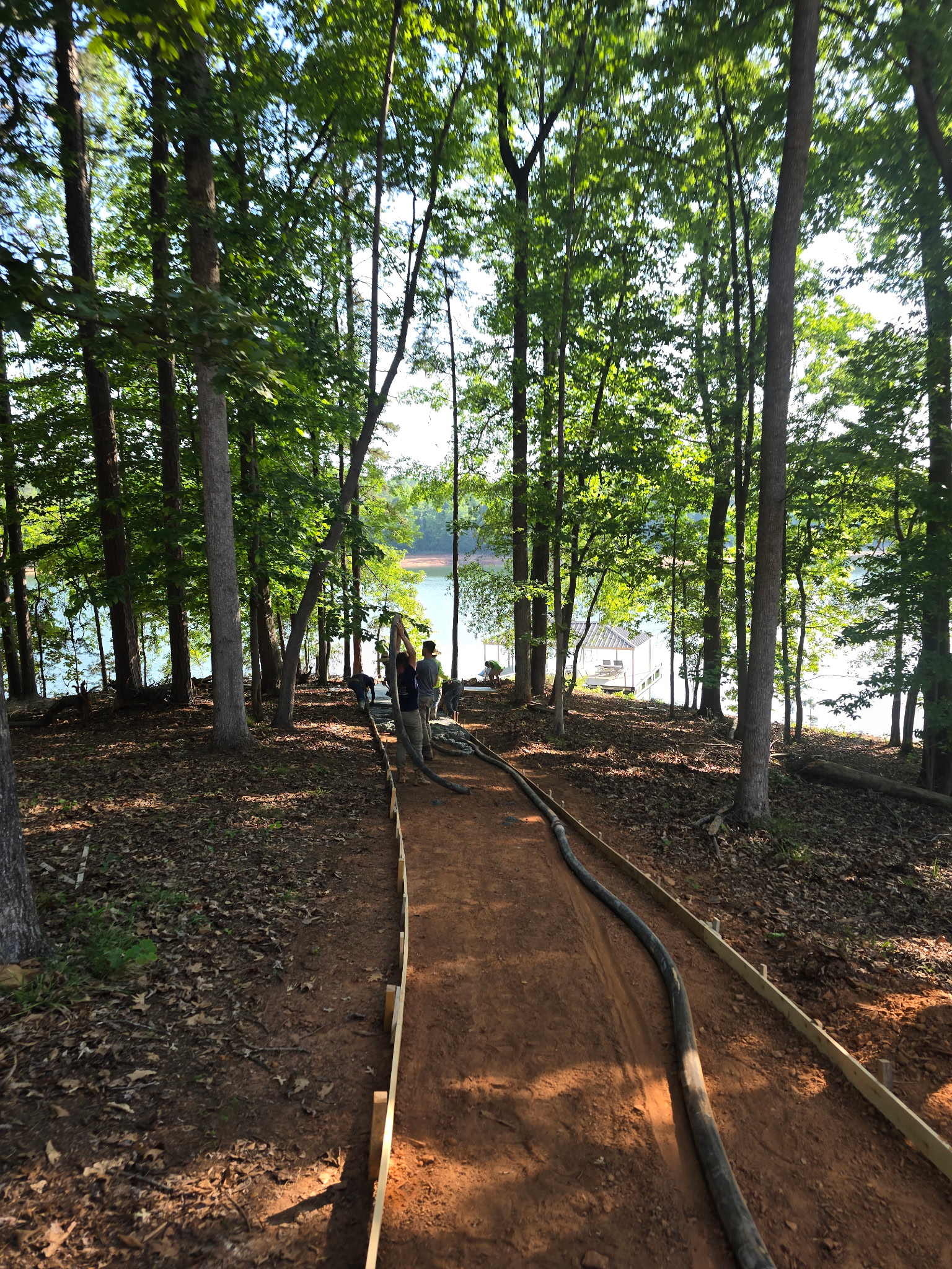 concrete line pump lakefront access pour Northeast Georgia