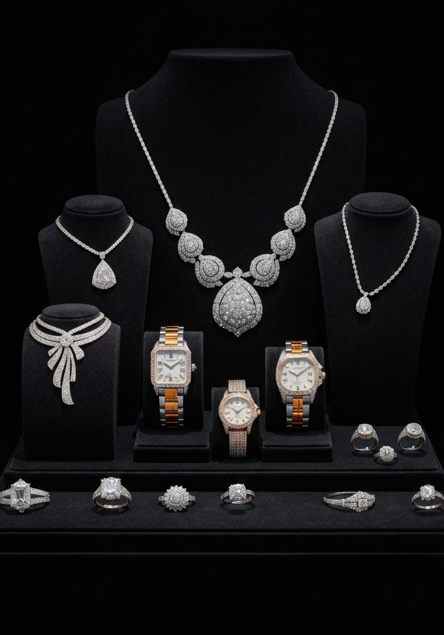 High value jewelry and watches