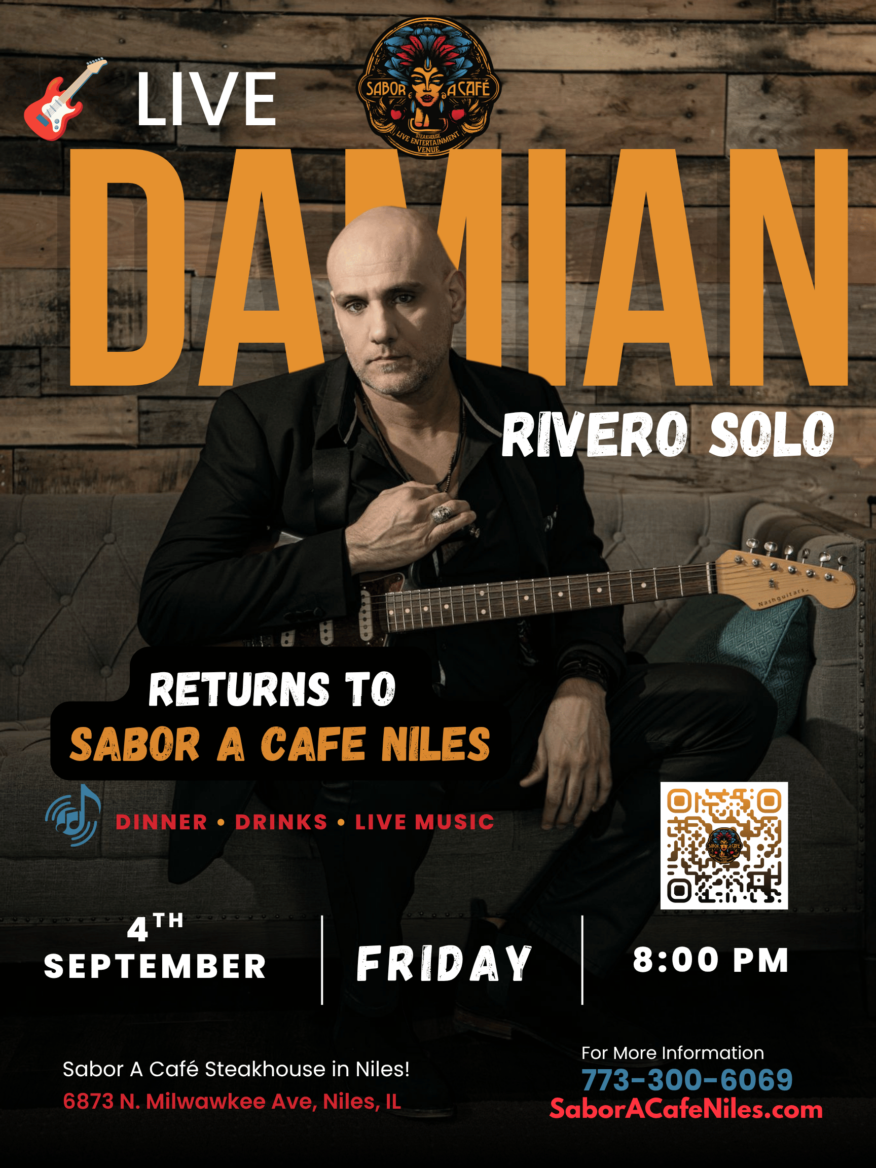 Damián Rivero Returns to Sabor A Café Niles 🎸