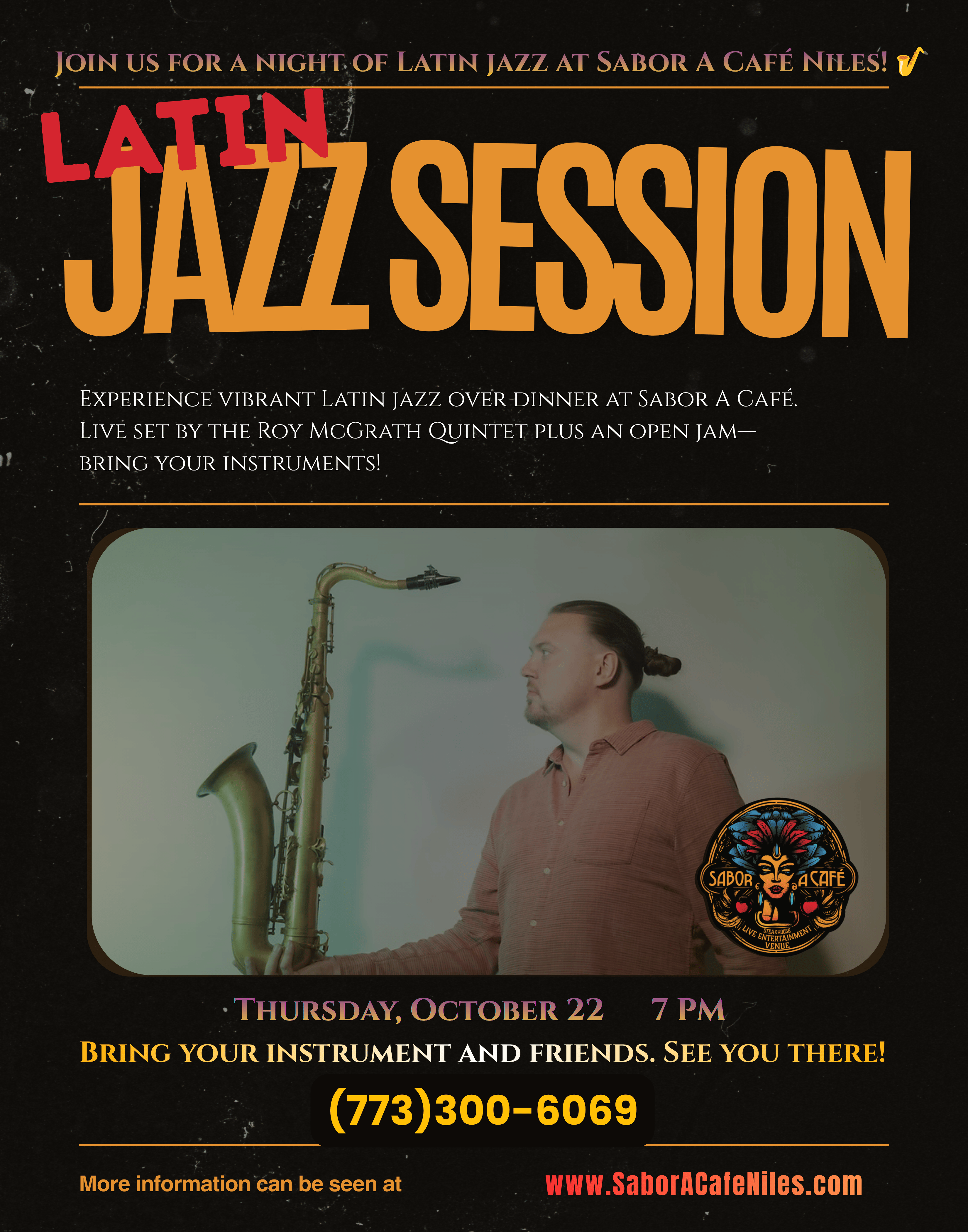 Latin Jazz Music & Jam Session ft. Roy McGrath Quintet 🎷
