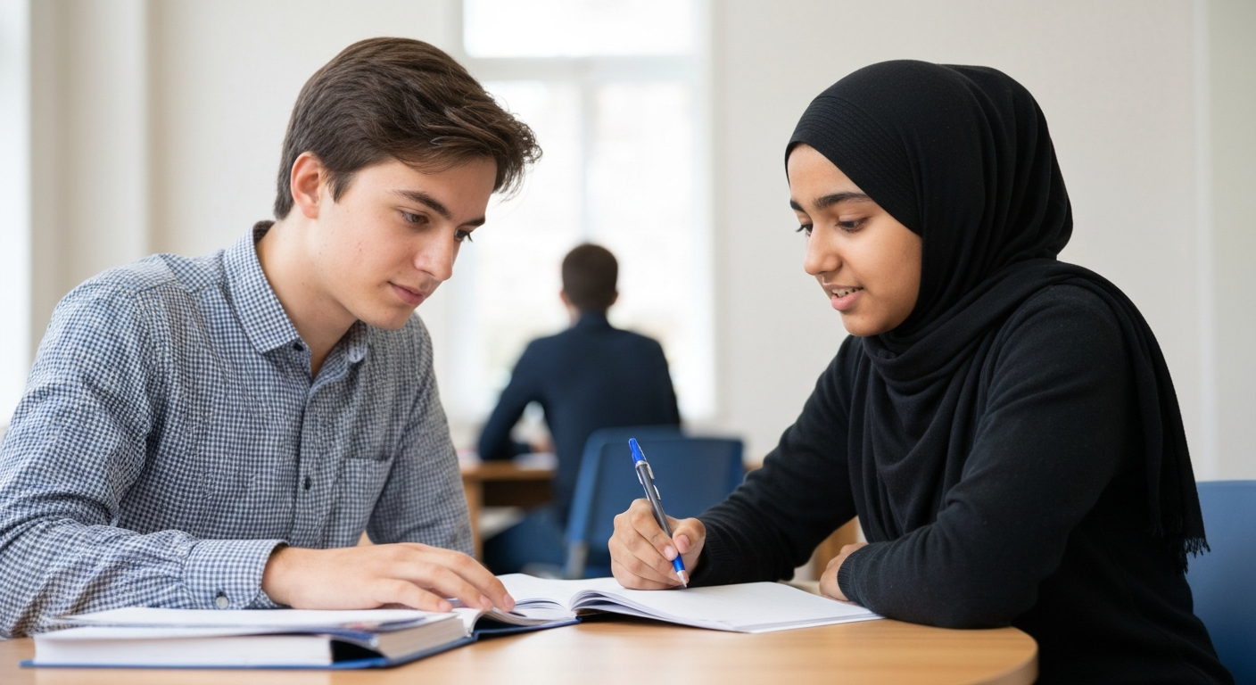 Tutor and student engaged