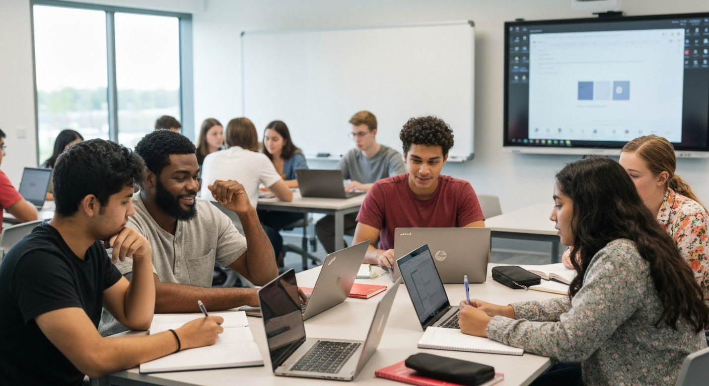 Students learning