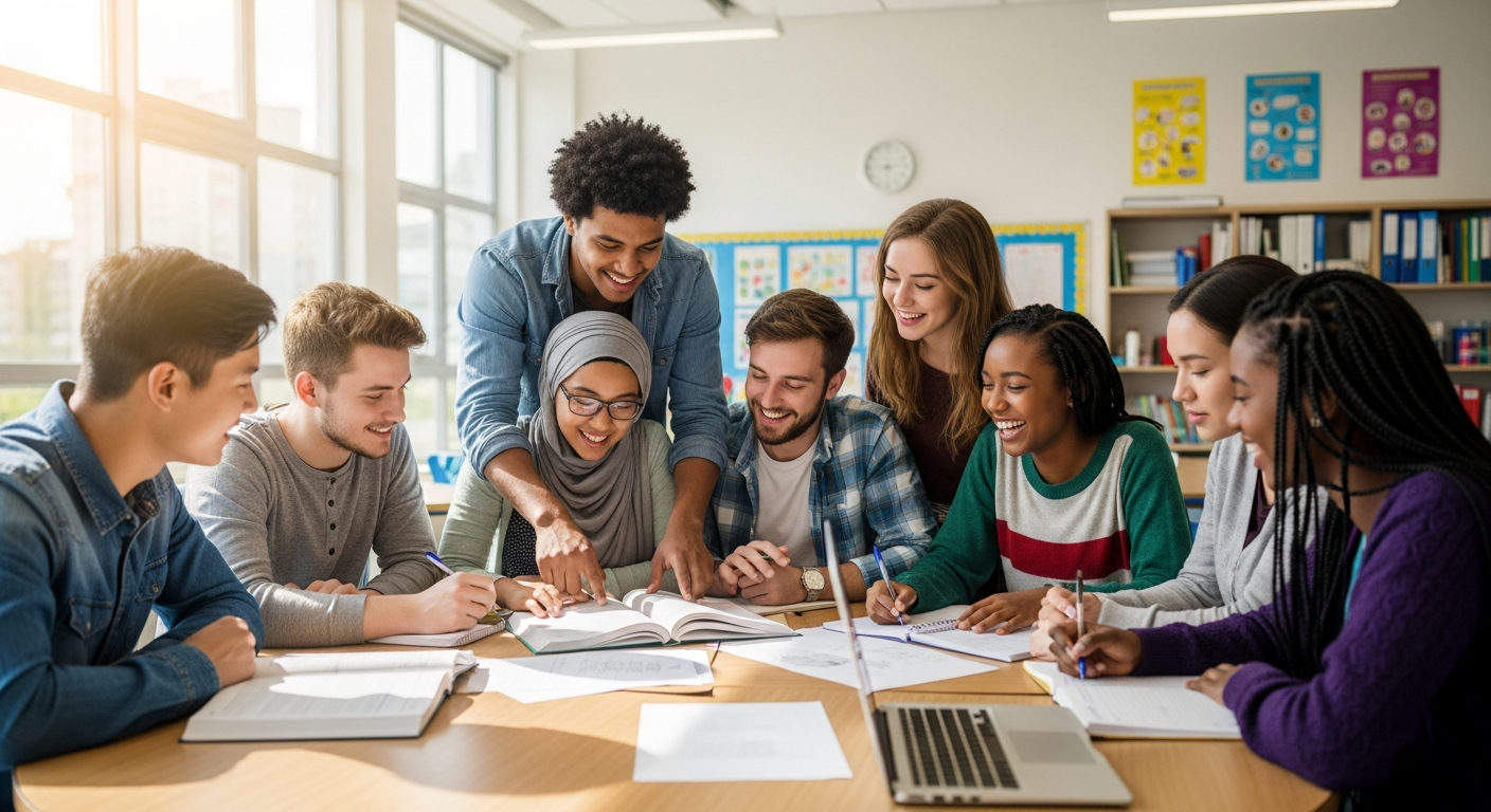 Students learning