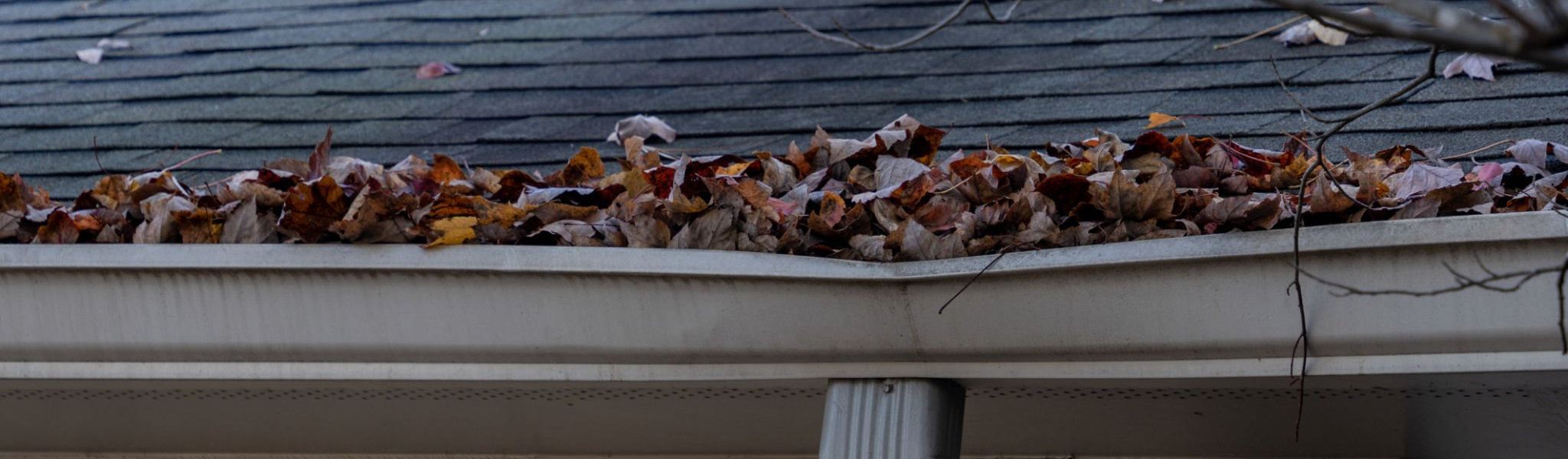 Seamless aluminum gutter installation on a Whatcom County home