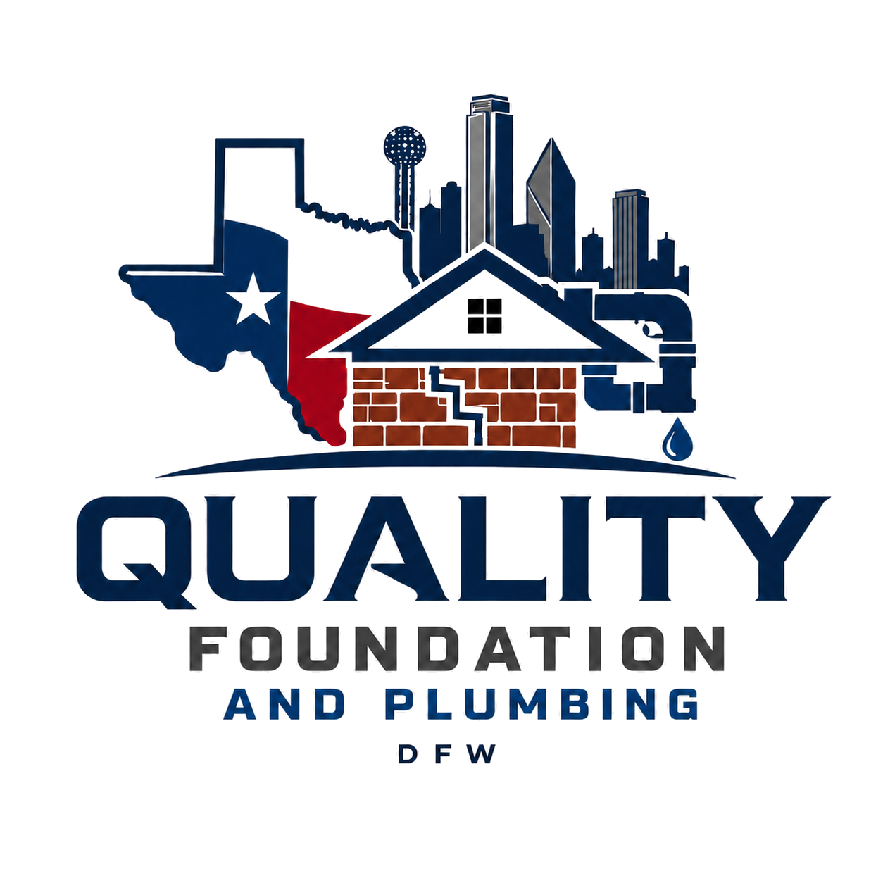 Quality Foundation and Plumbing Logo