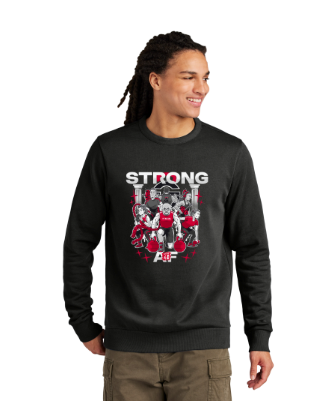 Strong AF Unisex District Wash Fleece Crew