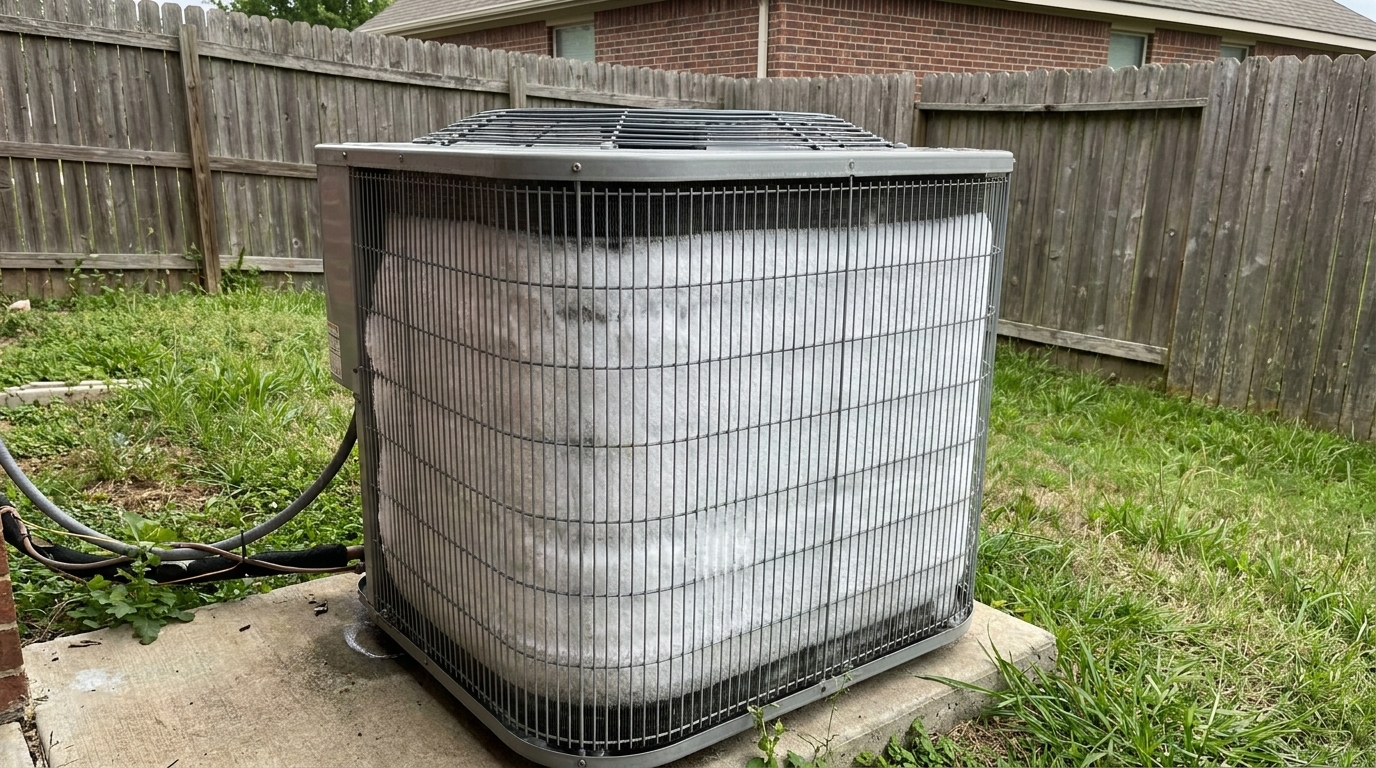 Frozen AC evaporator coil