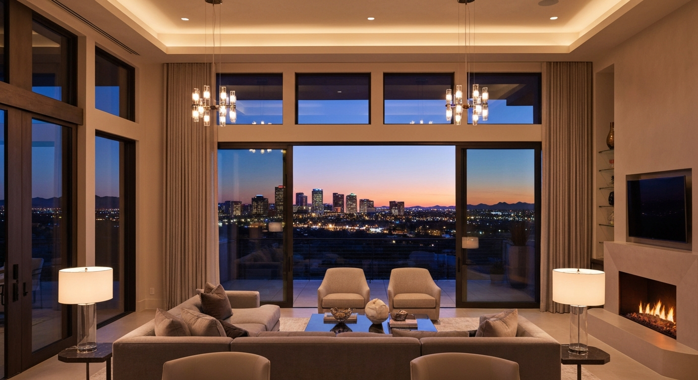 Luxury home at twilight