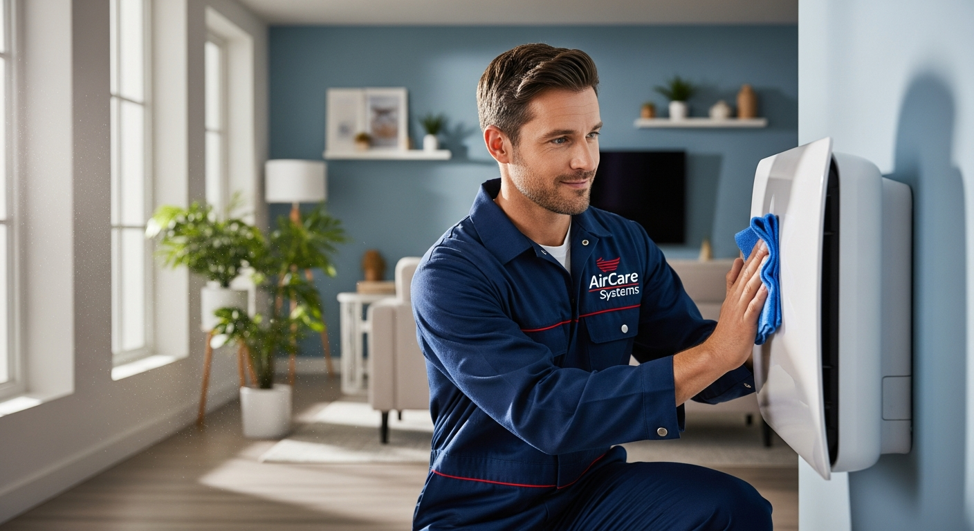 AirCare Systems HVAC Technician in modern home