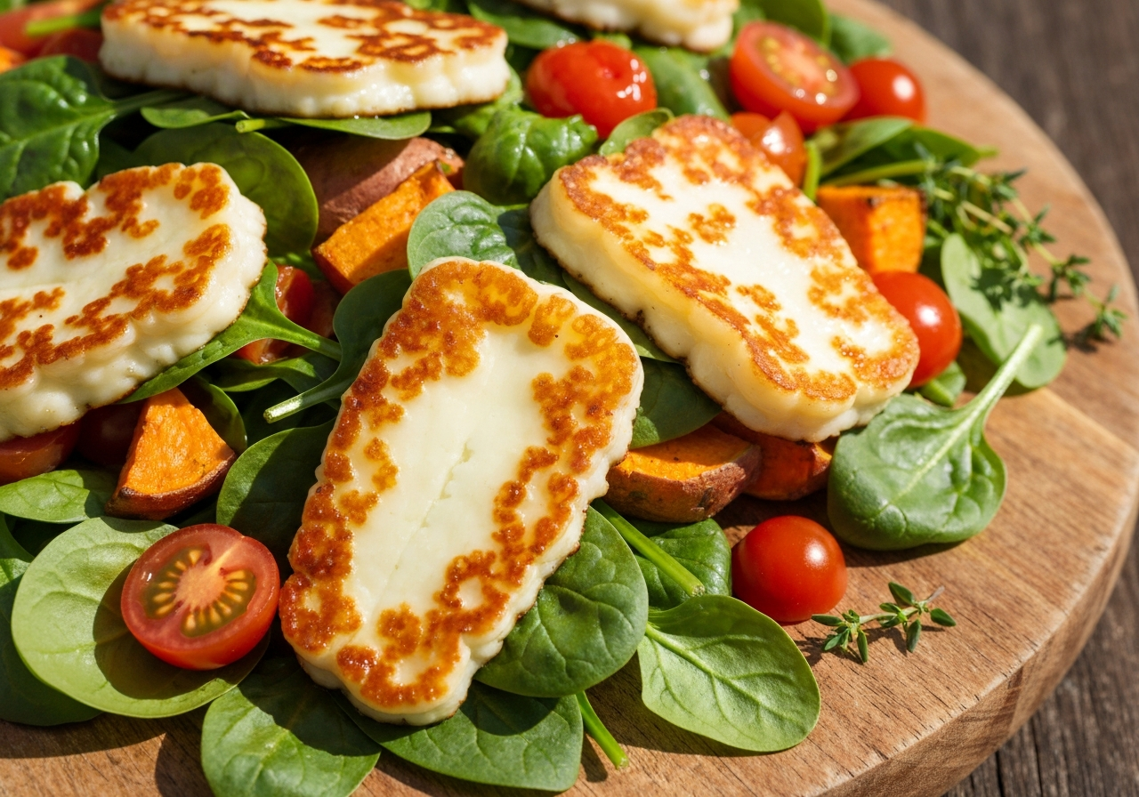 Halloumi & Roasted Veggie Salad