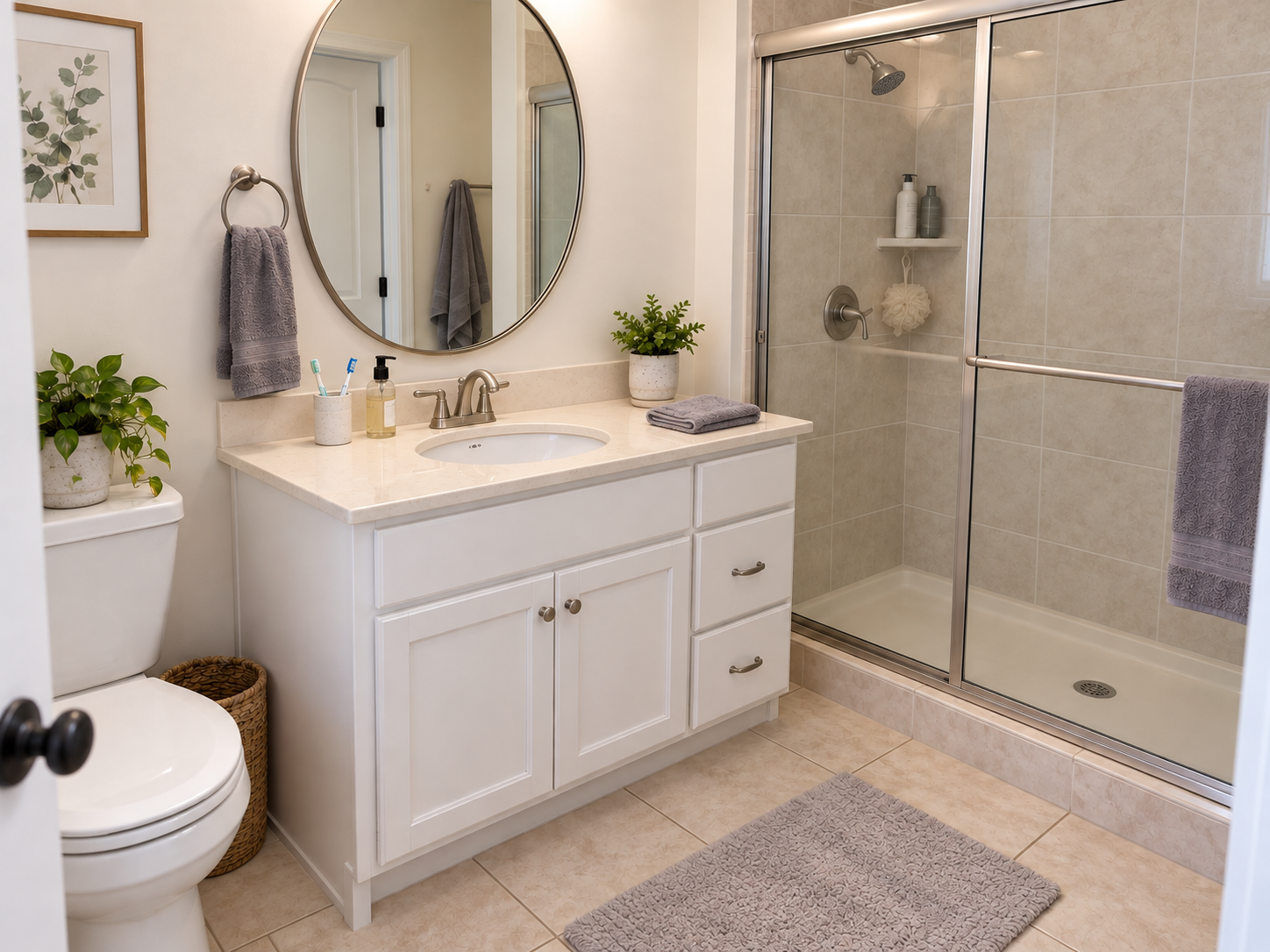 Houston bathroom after Axiom Shine cleaning