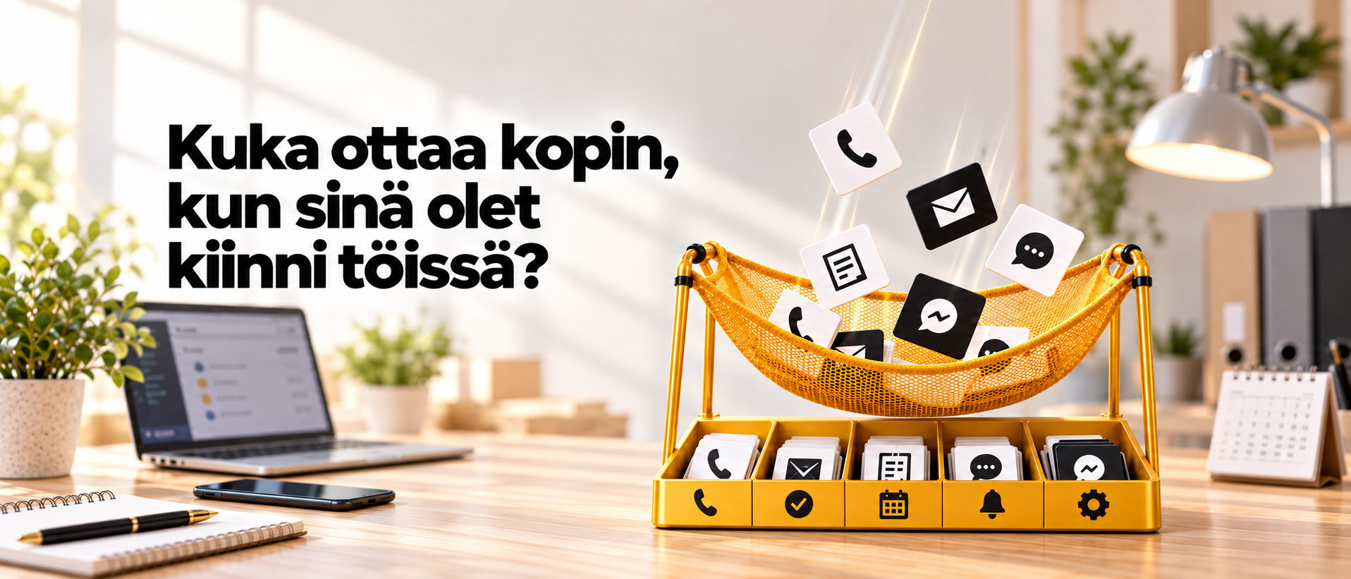 Miten hoidat asiakkaiden yhteydenotot, kun olet itse kiinni töissä?